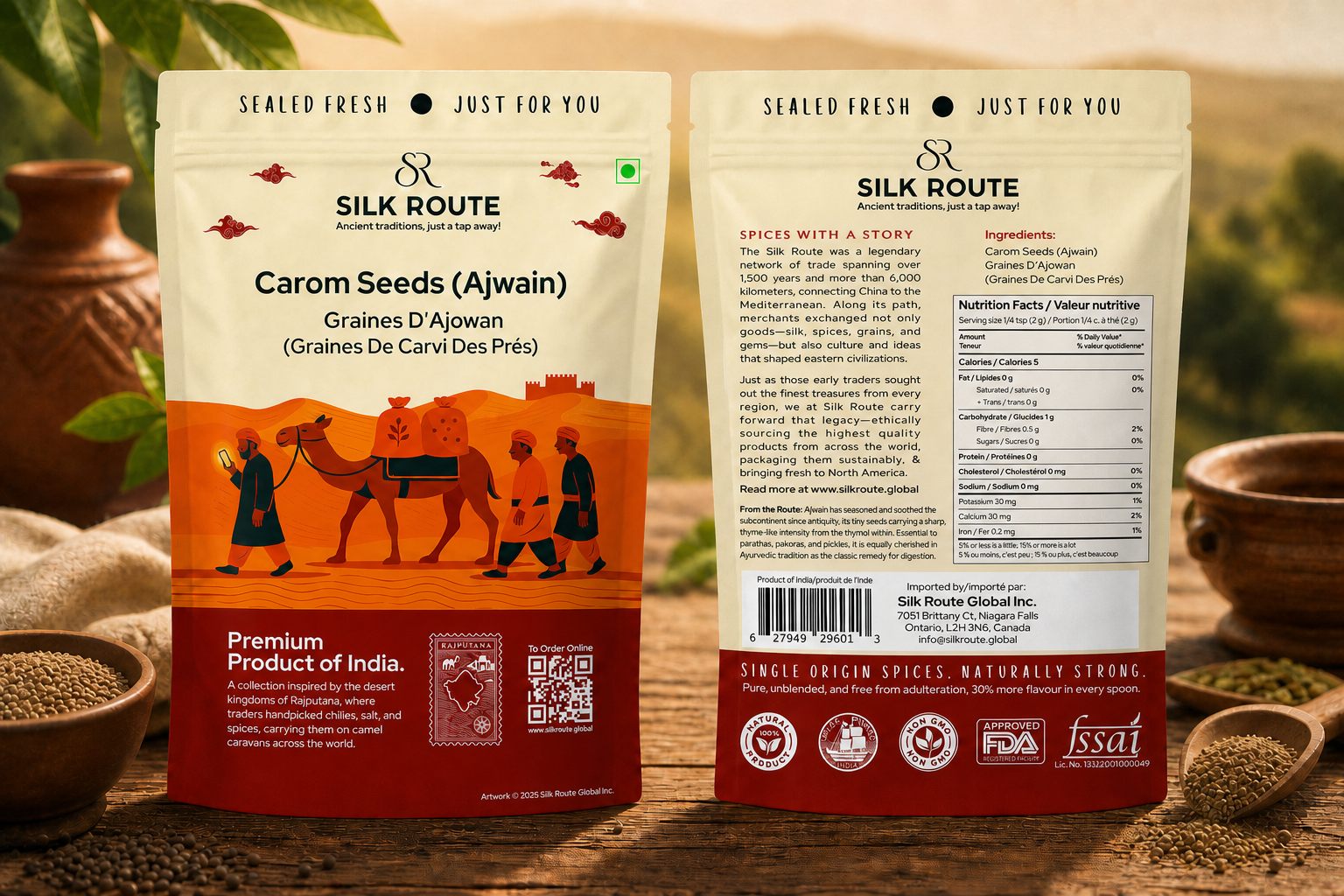 Carom Seeds (Ajwain) pack — Western Desert route, Rajputana